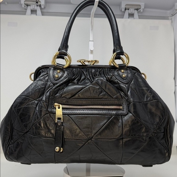 Marc Jacobs Stam Patchwork Quilted Black leather satchel spring 2007 collection - Picture 3 of 17